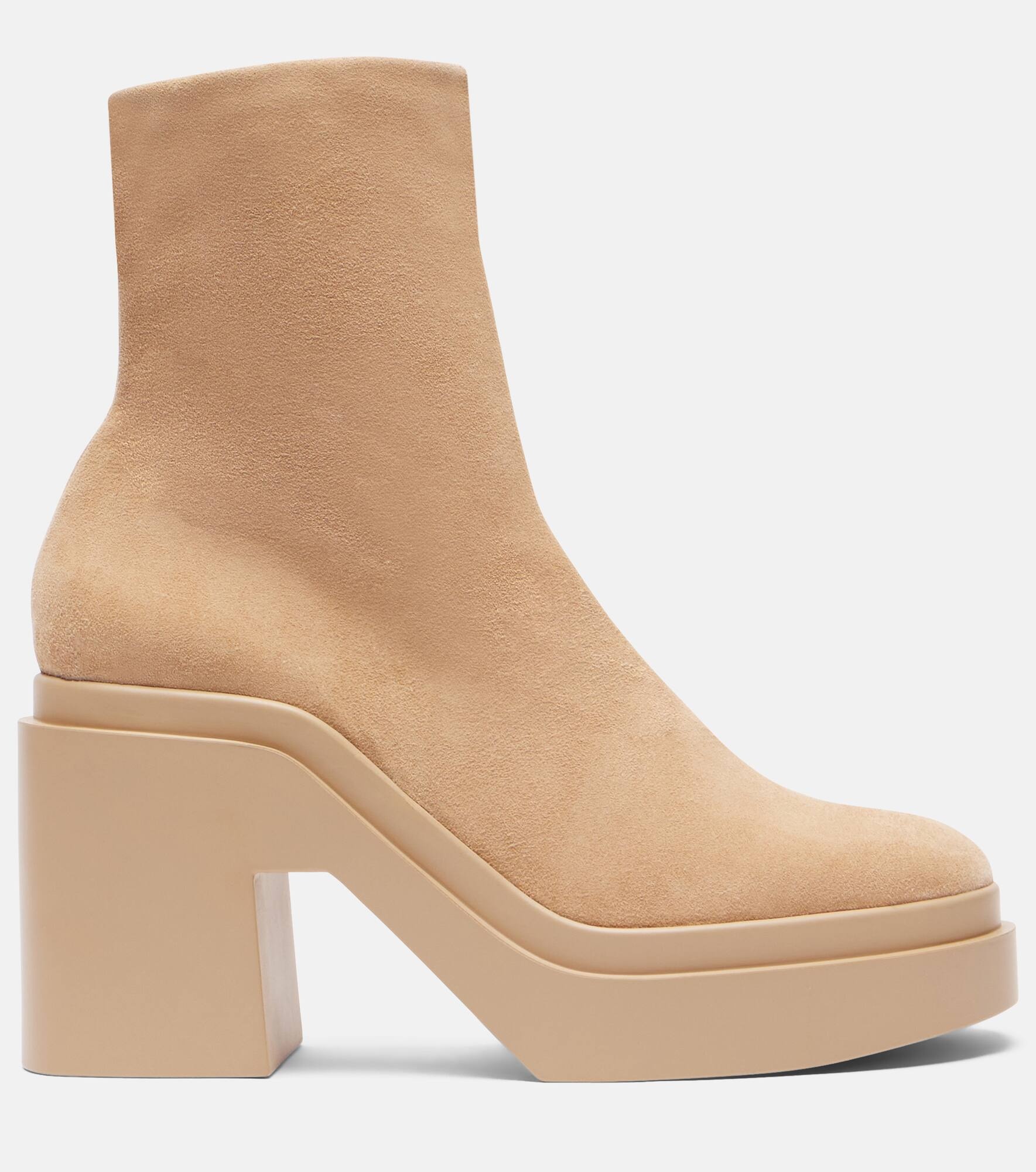 Nina suede platform ankle boots - 4