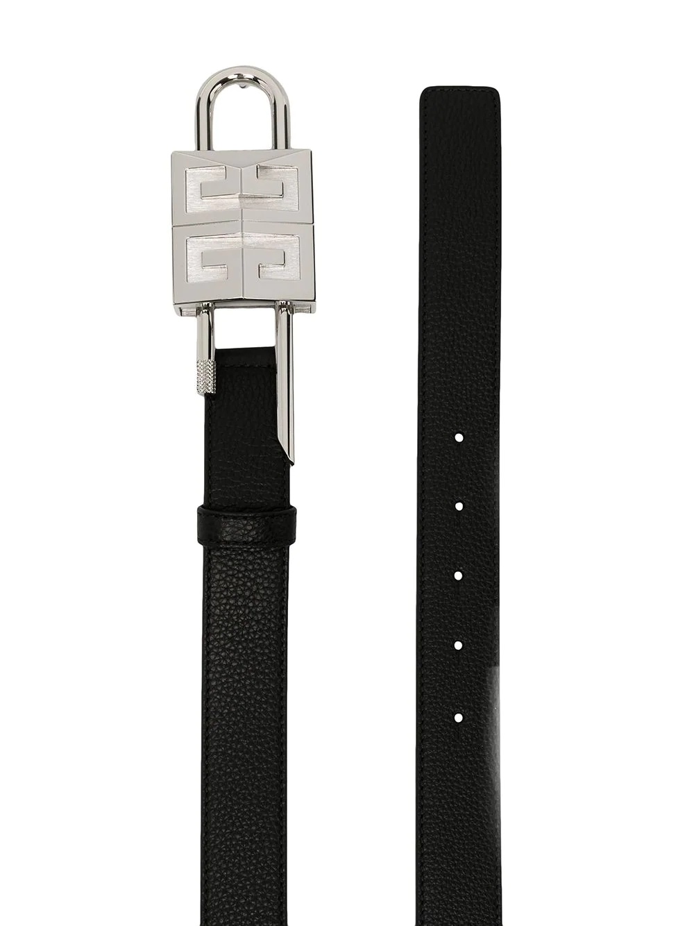 logo-plaque leather belt - 2