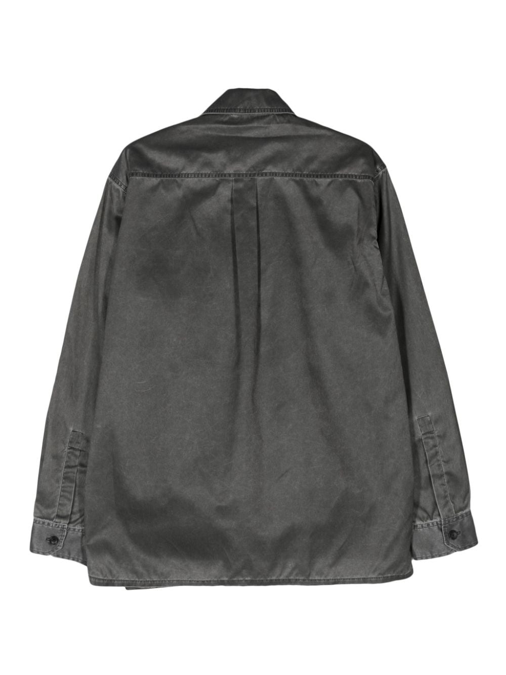logo-print zip-up overshirt - 2