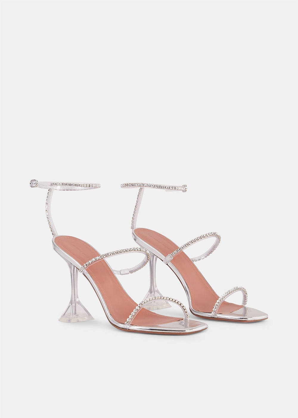 Clear Gilda Crystal Embellished PVC Sandals - 2