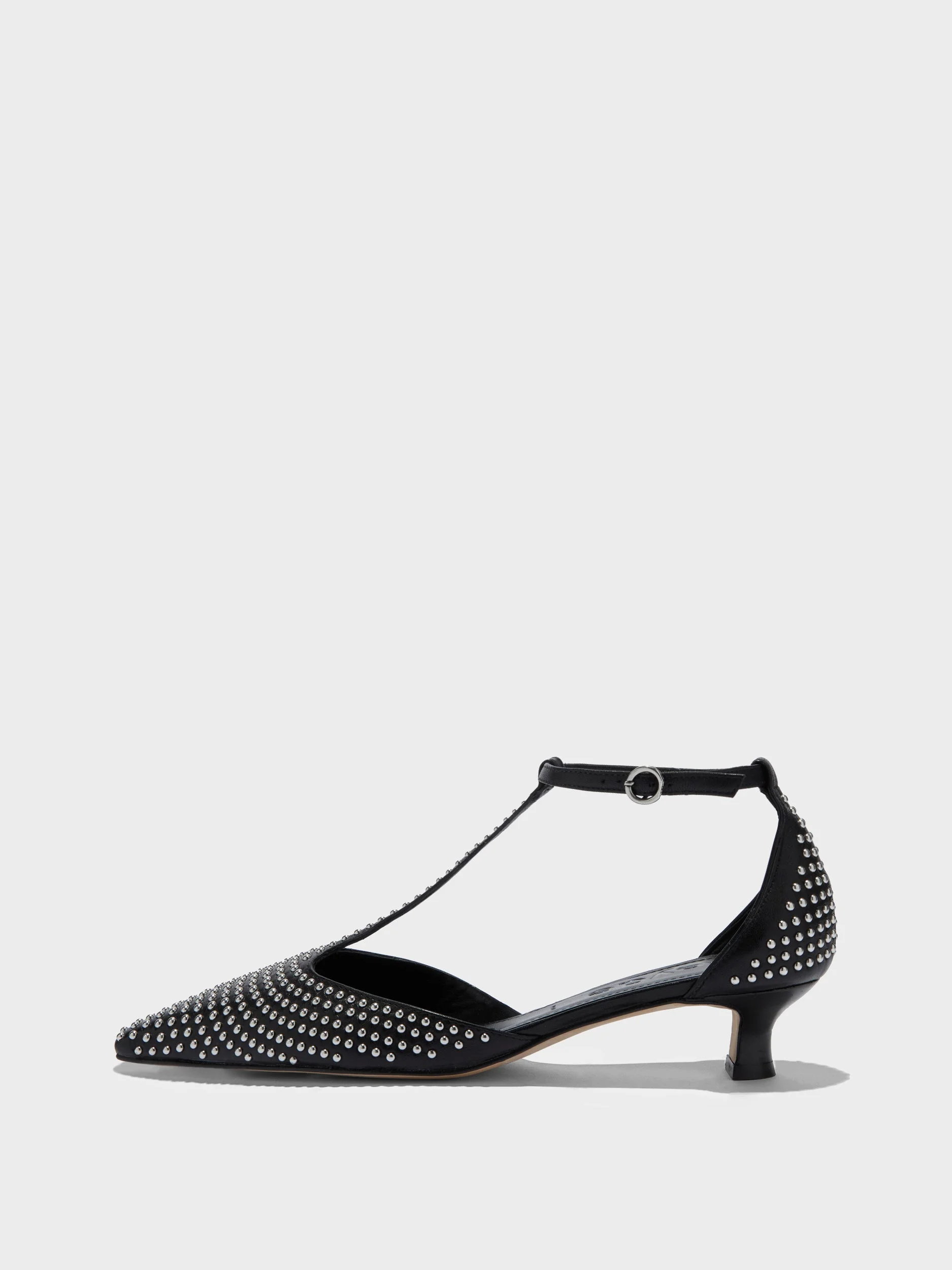 Liz Mini Stud Leather Pumps - 1