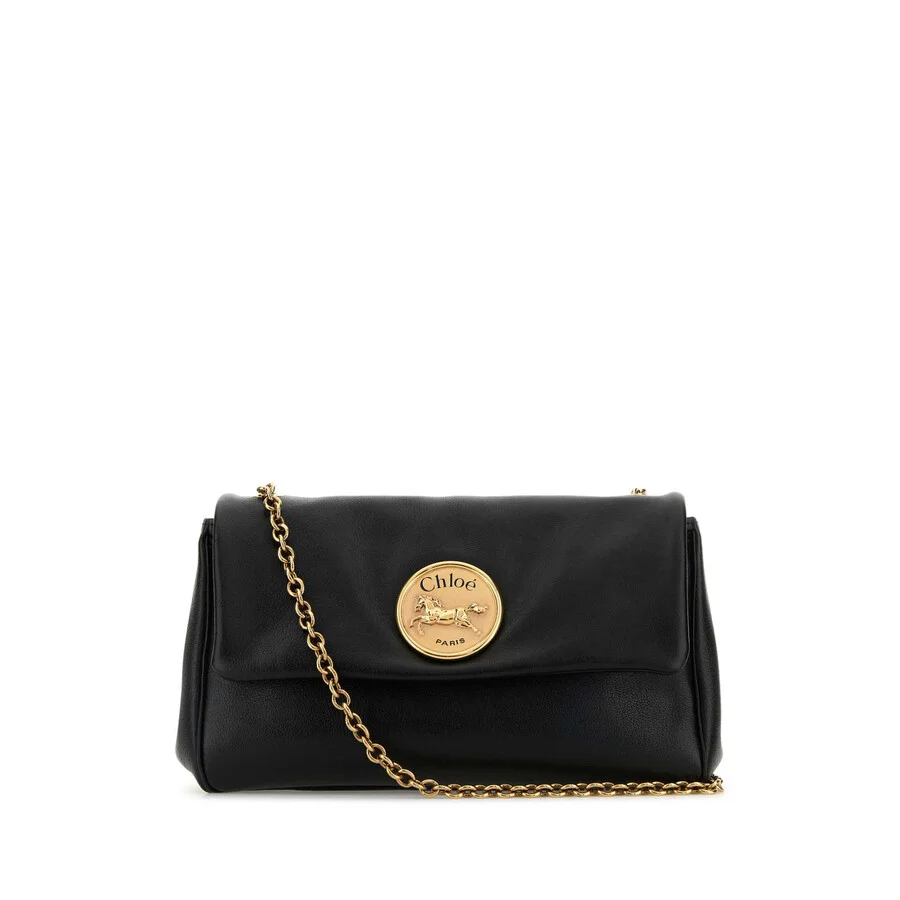 Chloé Black Leather Heritage Shoulder Bag - 1