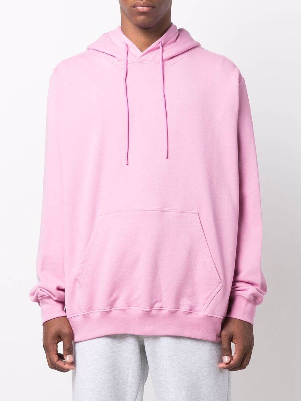 contrasting logo-print hoodie - 3