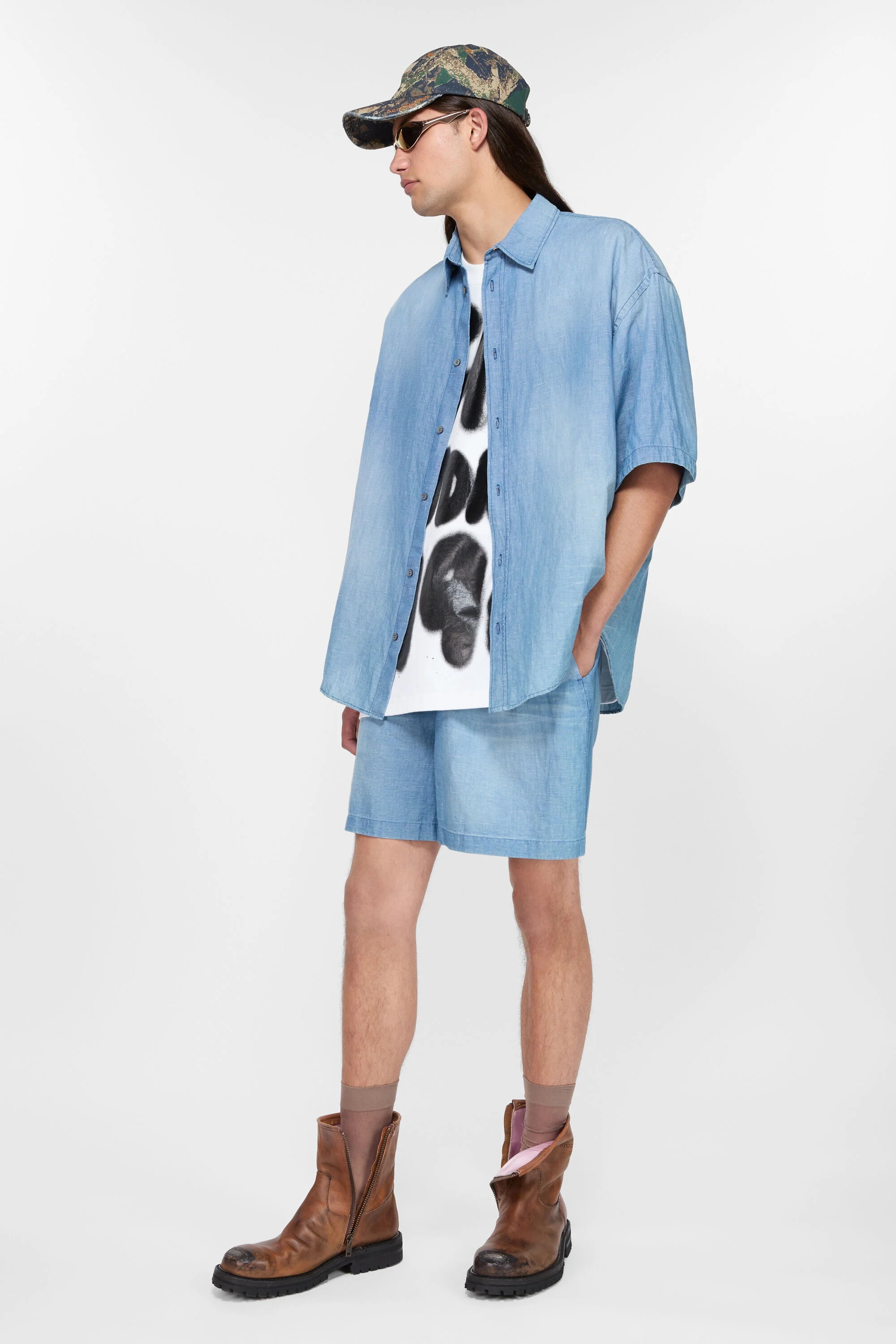 Shorts logo stamp - Mid blue - 4
