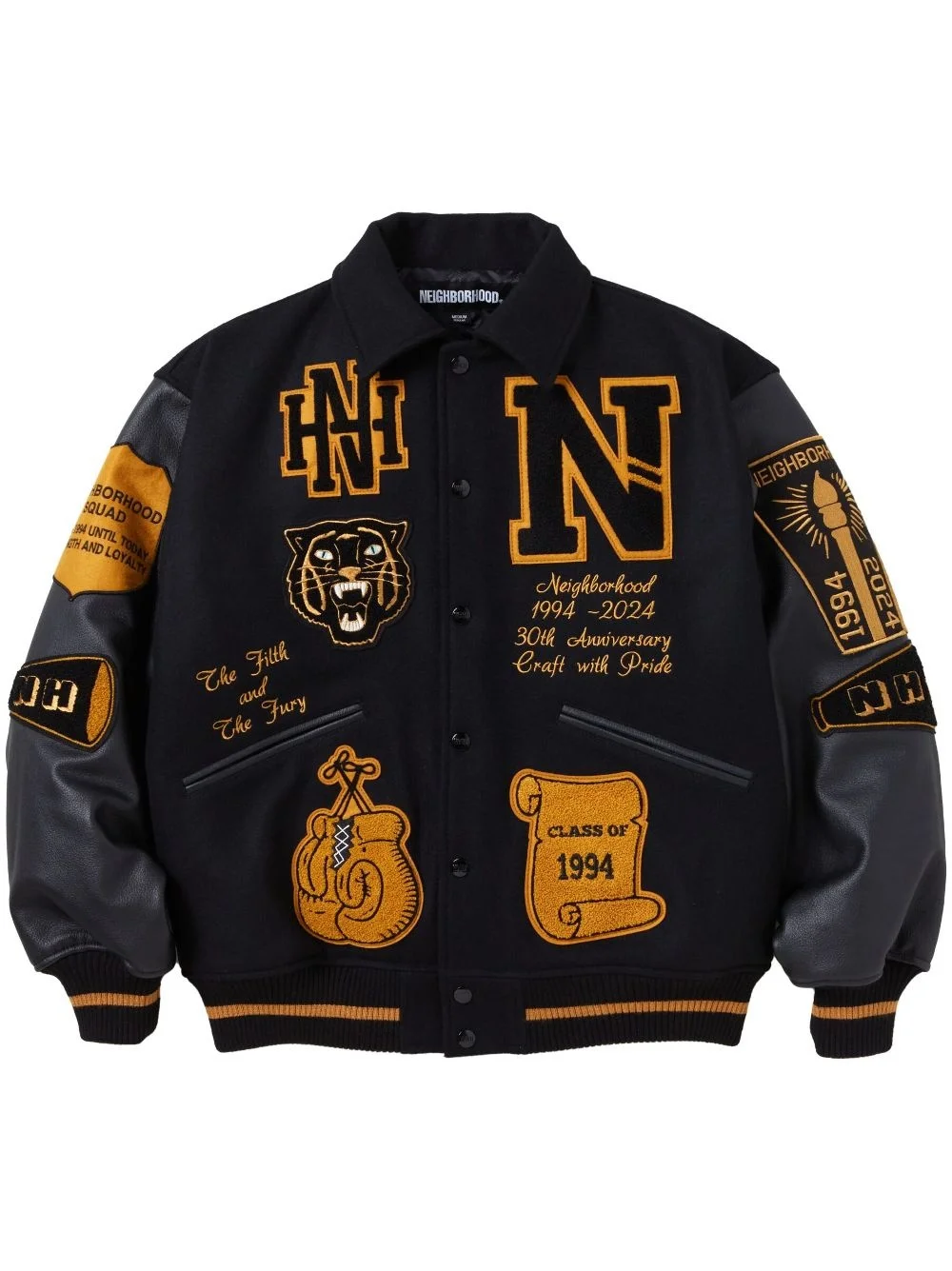 patchwork bomber jacket - 1
