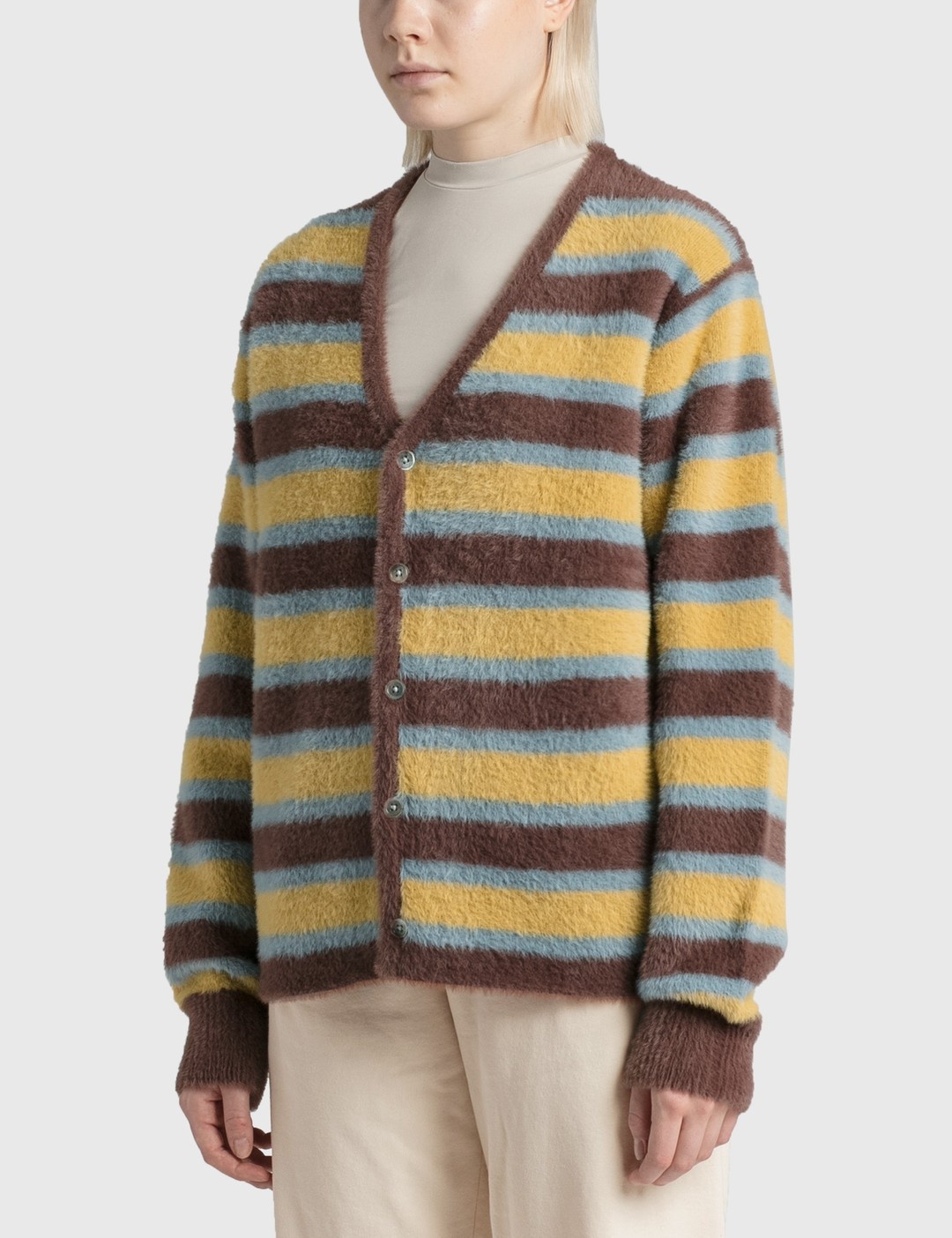 HORIZONTAL STRIPE CARDIGAN - 2