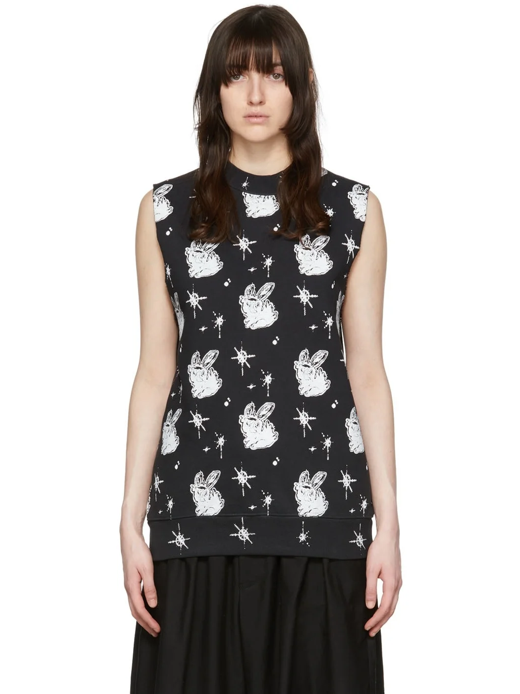 Black Cotton Tank Top - 1