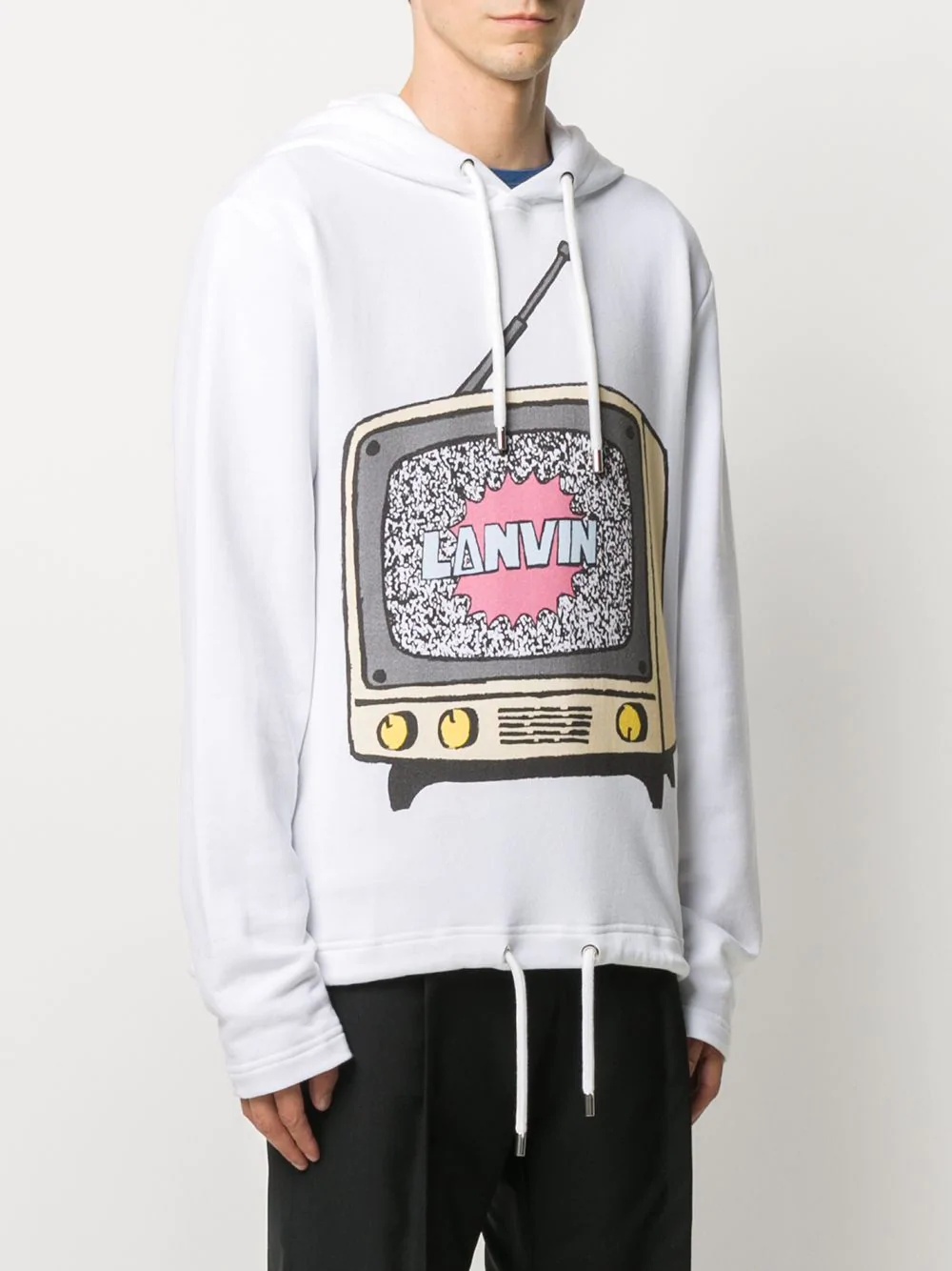 graphic-print cotton hoodie - 3