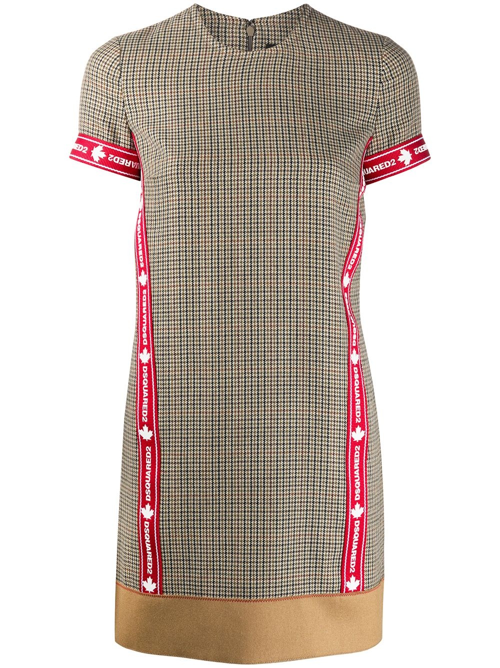 check patterned sports T-shirt dress - 1