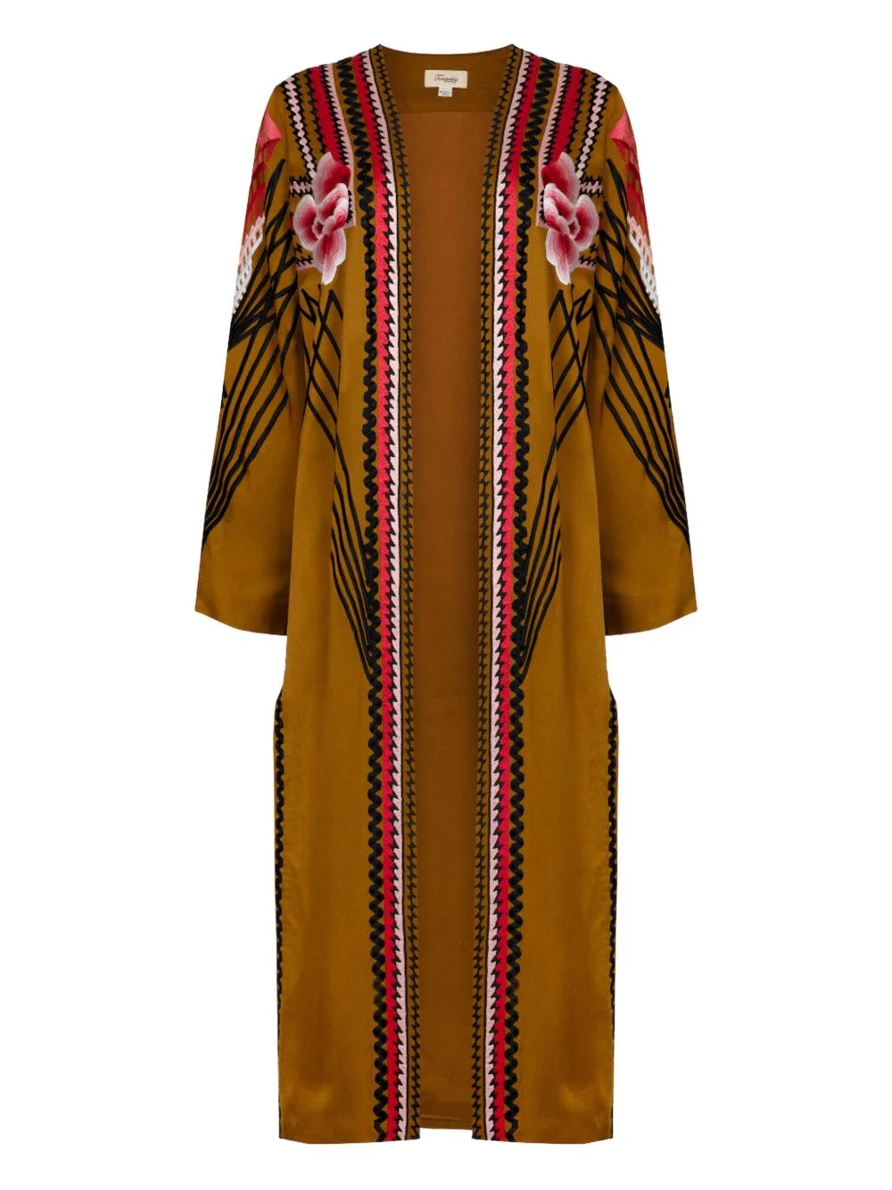 Romina embroidered long coat - 1