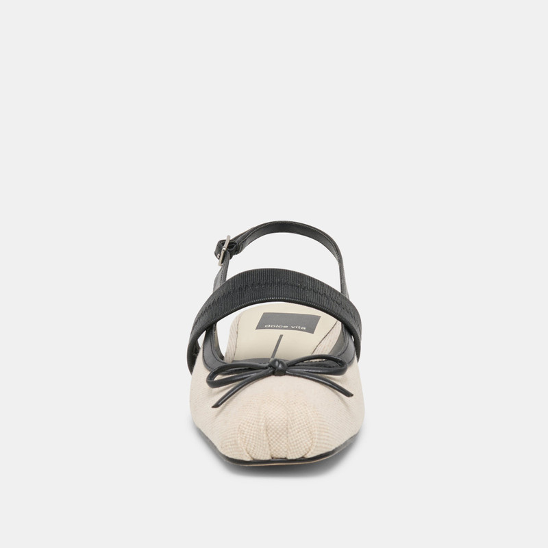 GRIFAN FLATS NATURAL BLACK LINEN 8
