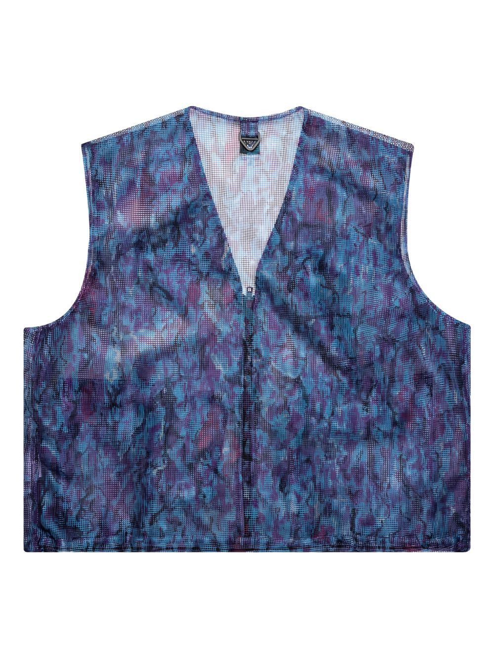 mesh-patterned zip vest - 2