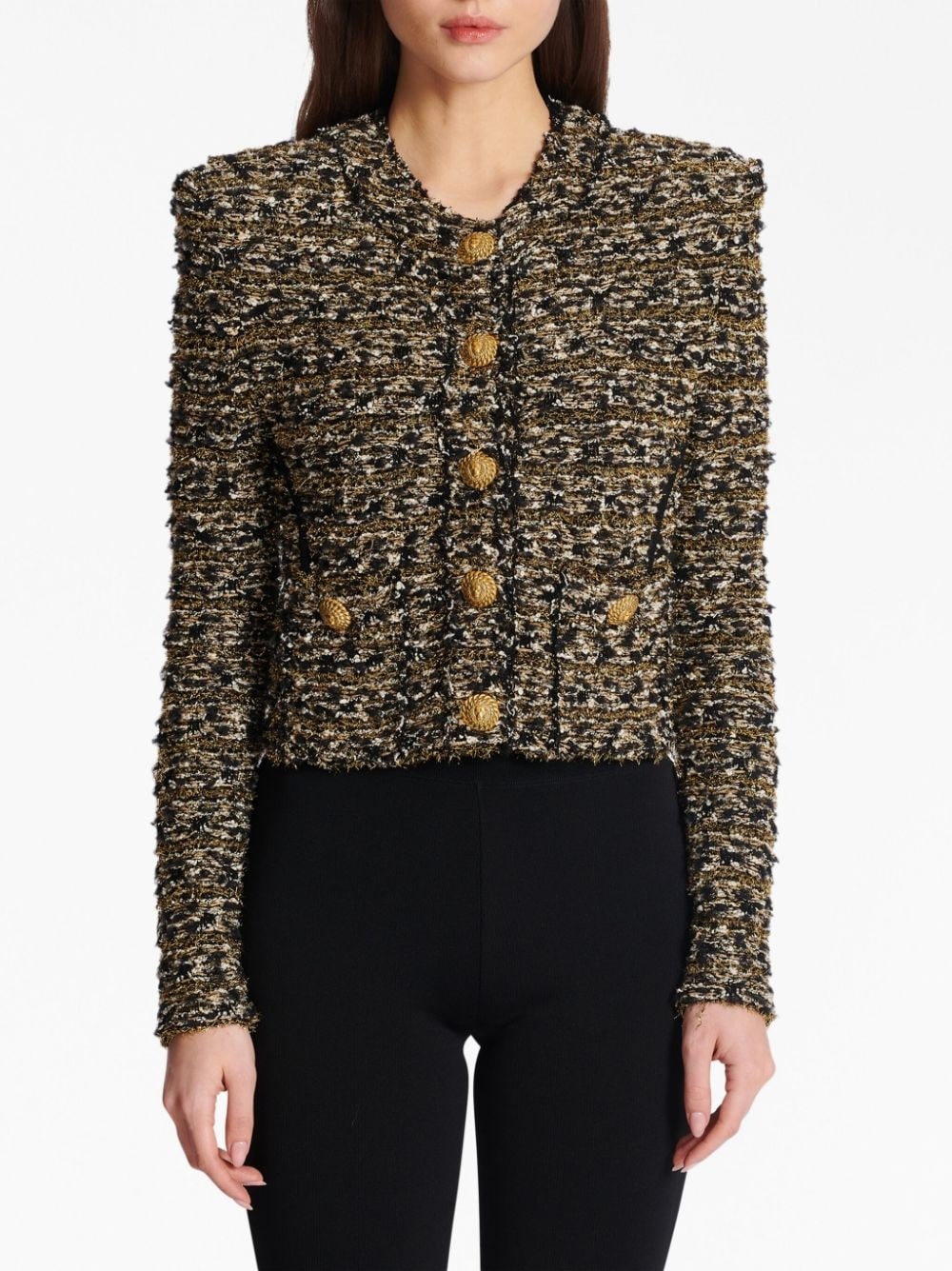 cropped tweed jacket - 5