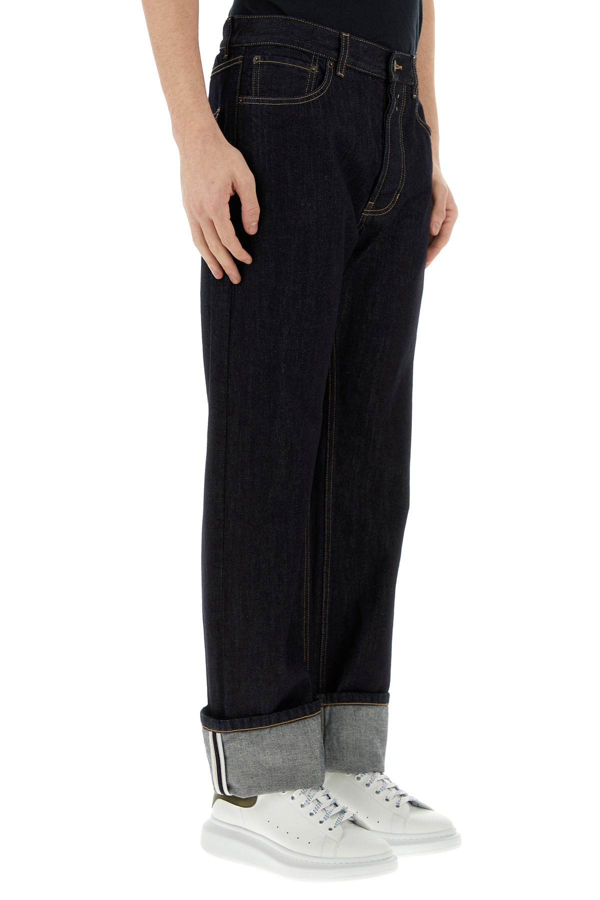 Dark blue denim jeans - 3