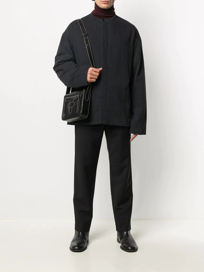 Lemaire collarless single-breasted jacket outlook