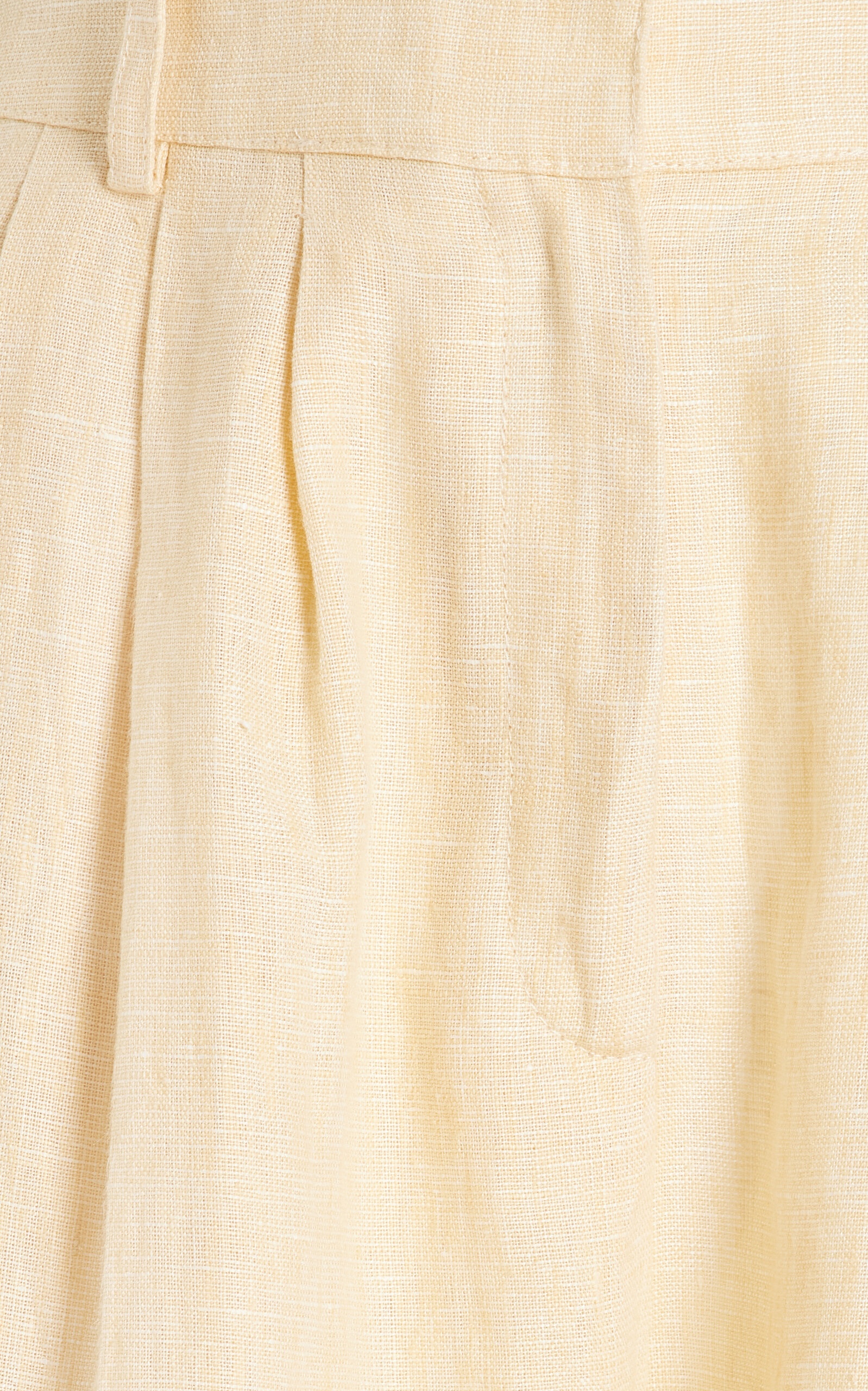 Rio Pleated Linen Tapered Pants yellow - 5