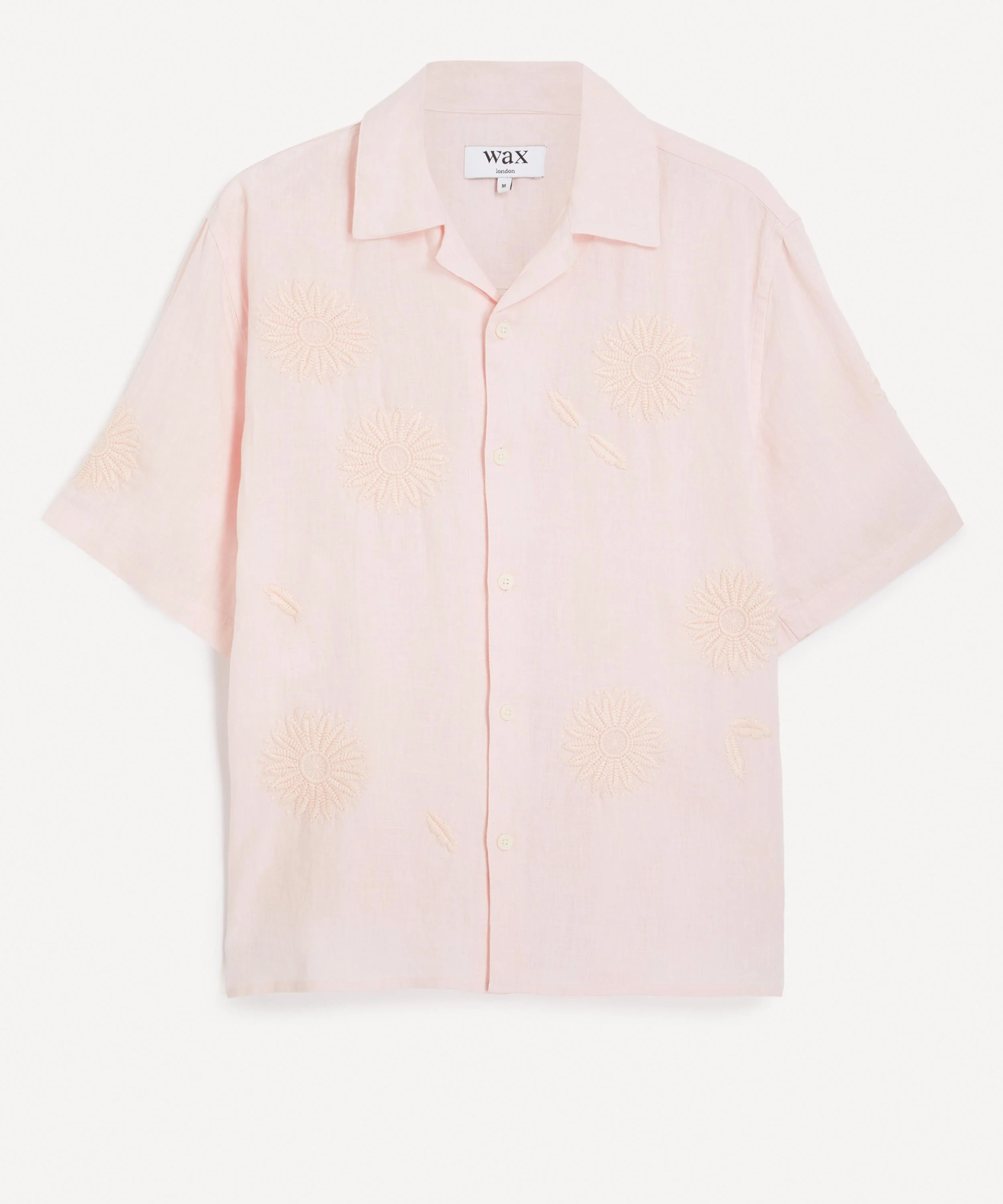 Didcot Pink Flower-Embroidered Shirt - 1