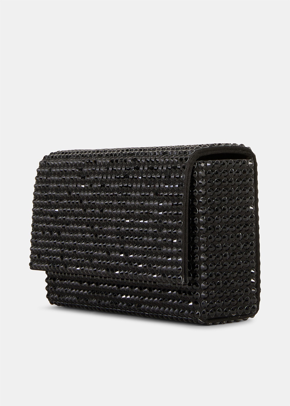 Black Satin Super Amini Paloma Clutch - 2