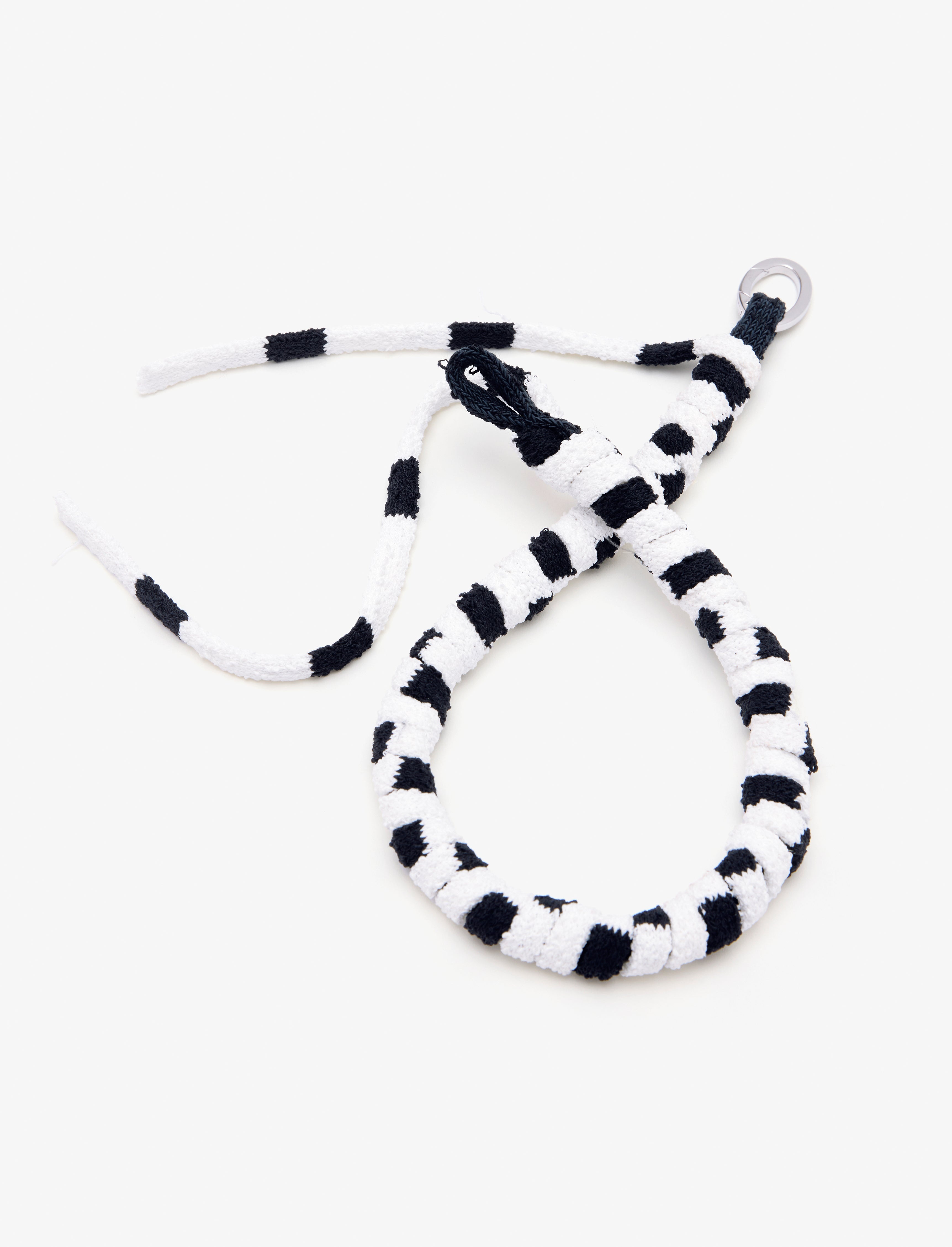 Striped Knit Rolo Necklace - 3