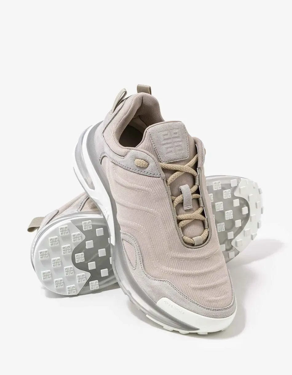 Givenchy Cream Giv 1 Leather & Mesh Trainers - 4