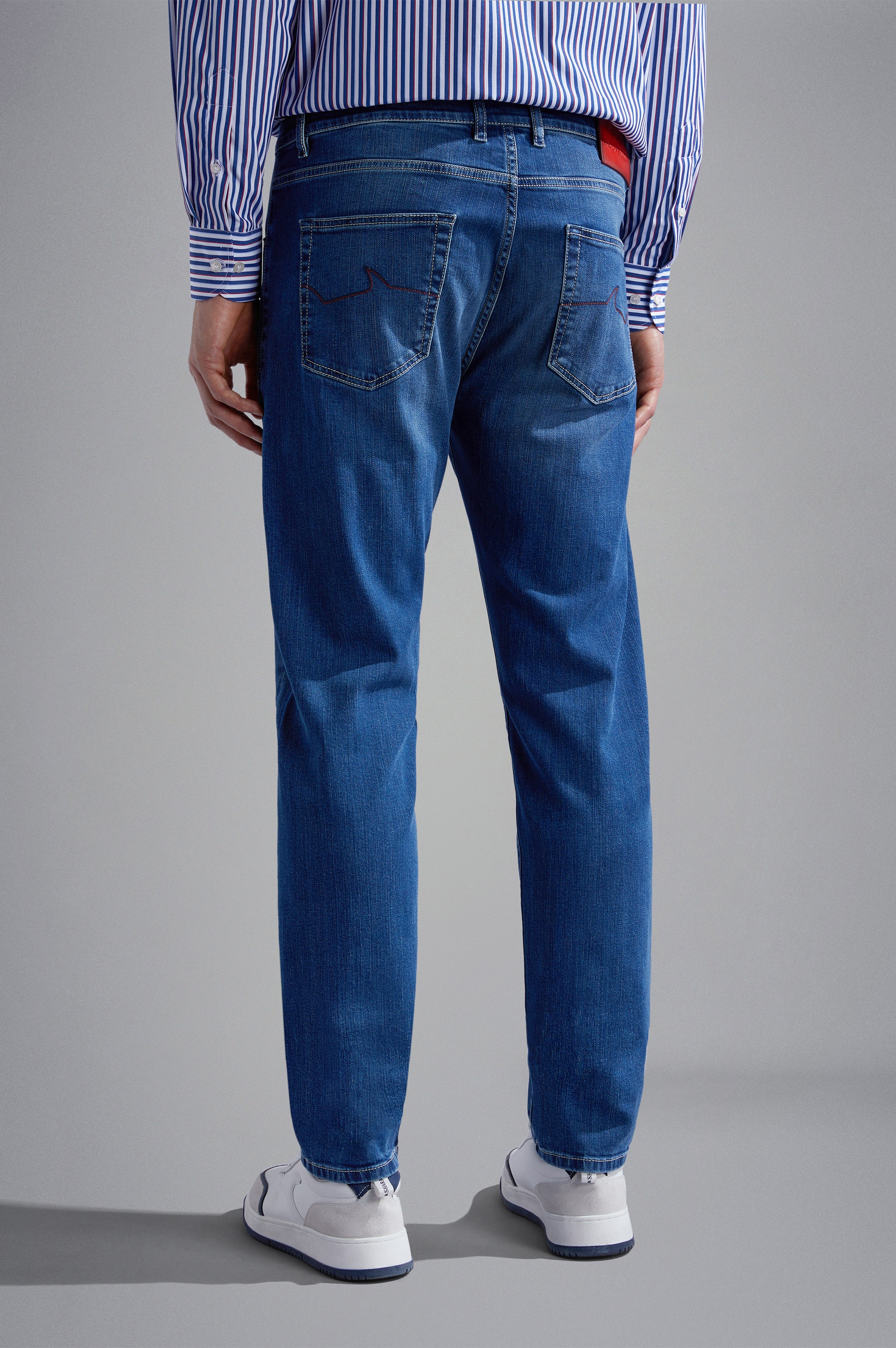 GIZA COTTON DENIM STRETCH JEANS - 3