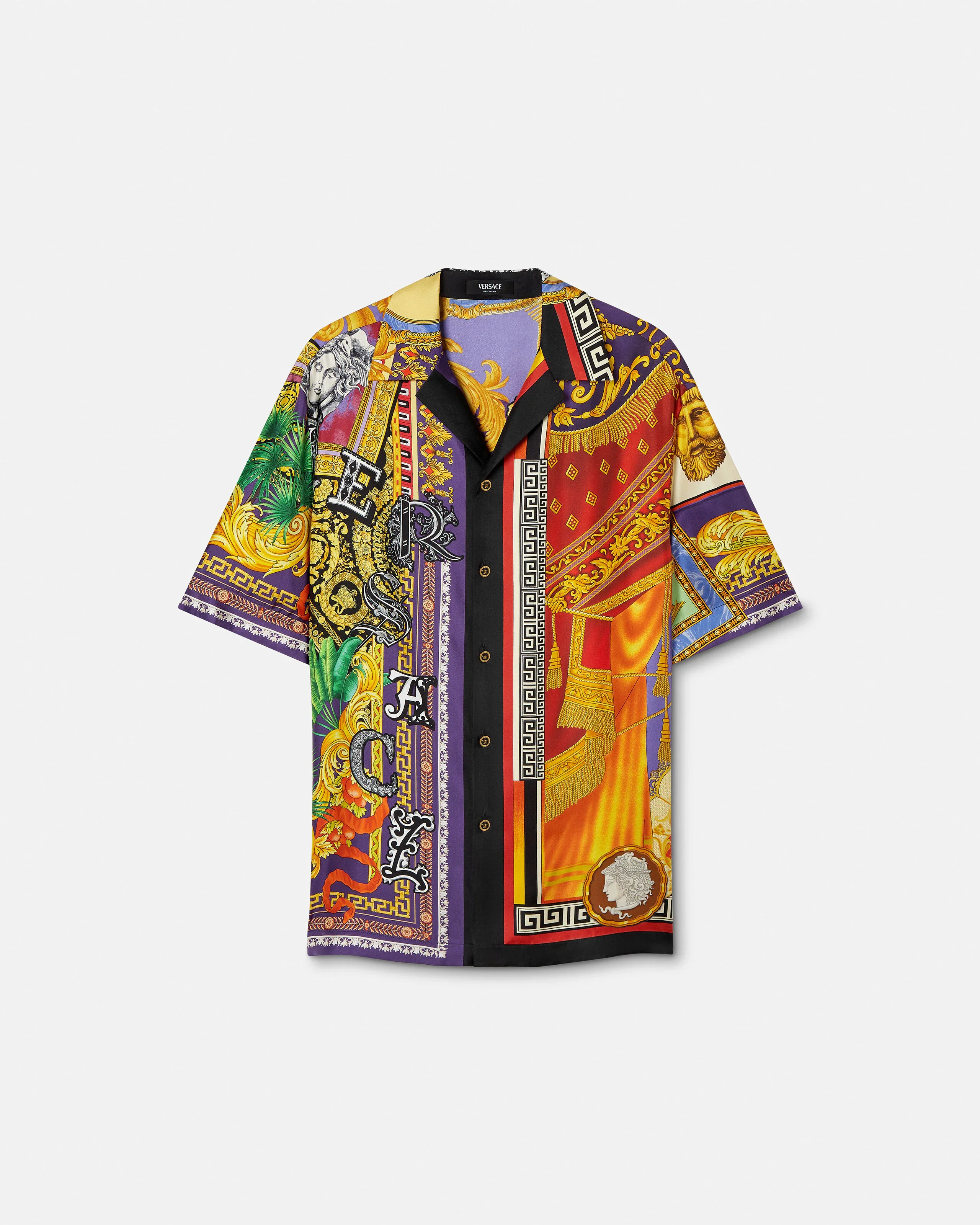 Printed Silk Twill Regular Shirt - 1