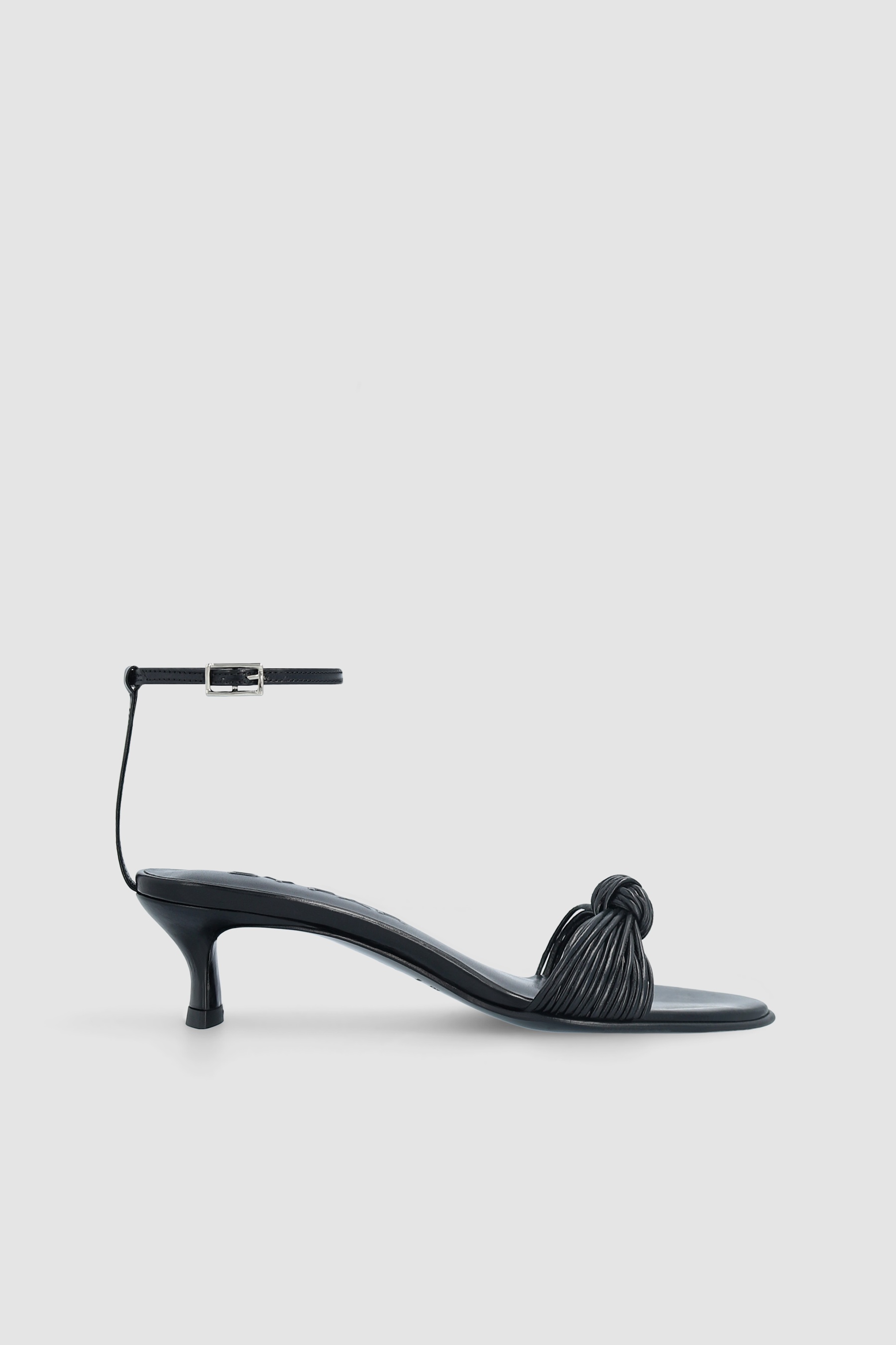 EGON BLACK CREASED CALF LEATHER SANDAL - 1