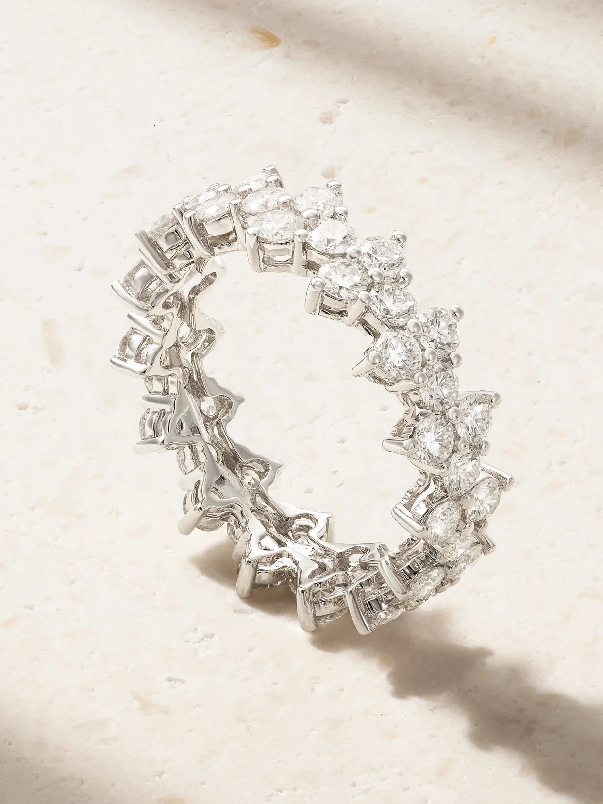 Triangle Eternity 18-karat White Gold Diamond Ring - 1