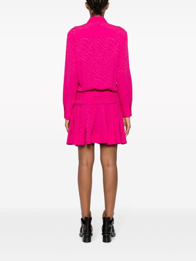 logo-jacquard 주름 셔츠dress 4