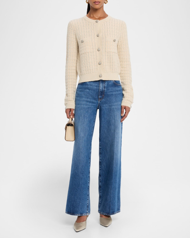 FRAME The Lurex Check Cardigan outlook