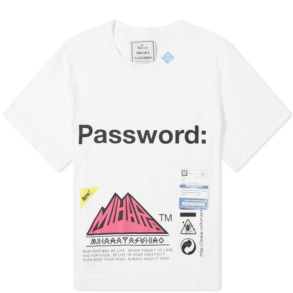 Maison MIHARA YASUHIRO Password Pocket Tee - 1