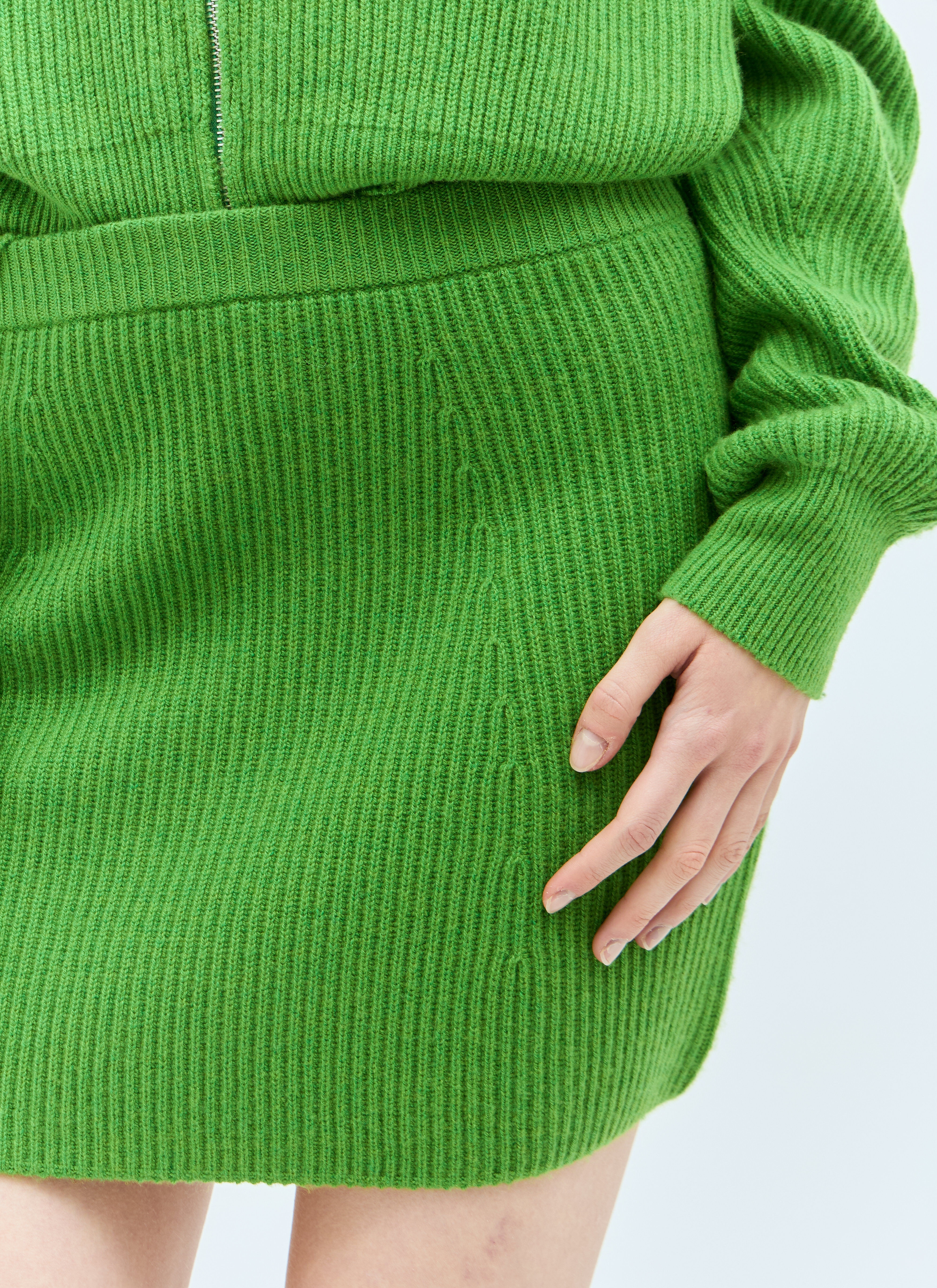 Wool-And-Cashmere-Blend Mini Skirt - 3