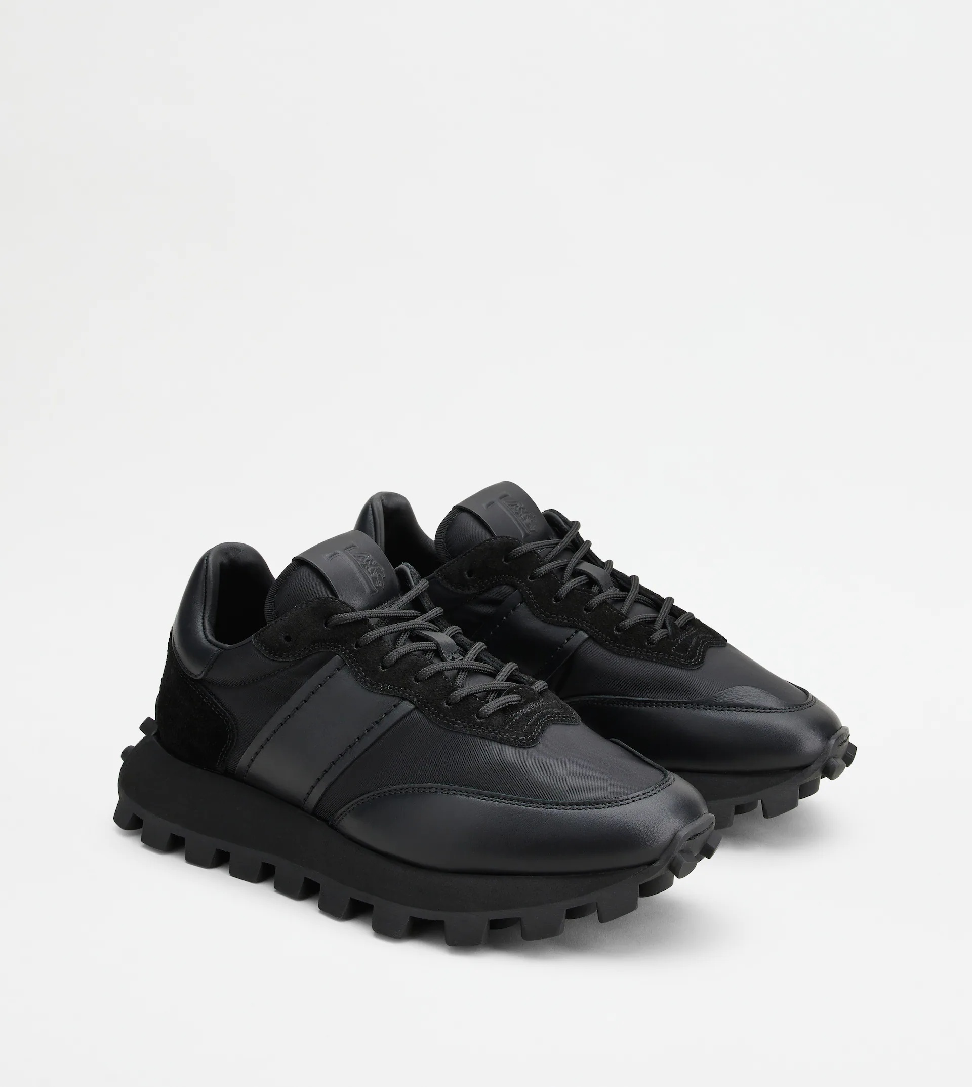 SNEAKERS TOD'S 1T IN LEATHER AND FABRIC - BLACK - 3