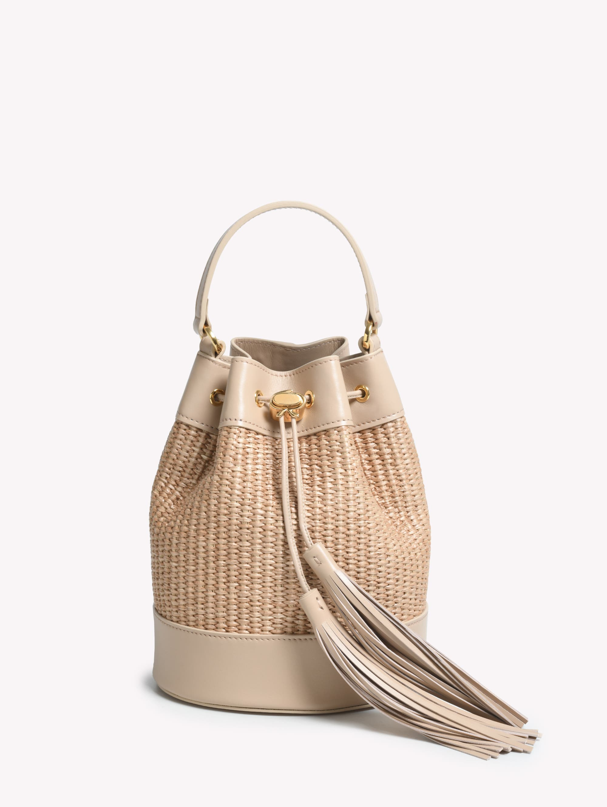 Gianvito Rossi Sienna Bag in Beige Raffia And Leather at Nordstrom - 1