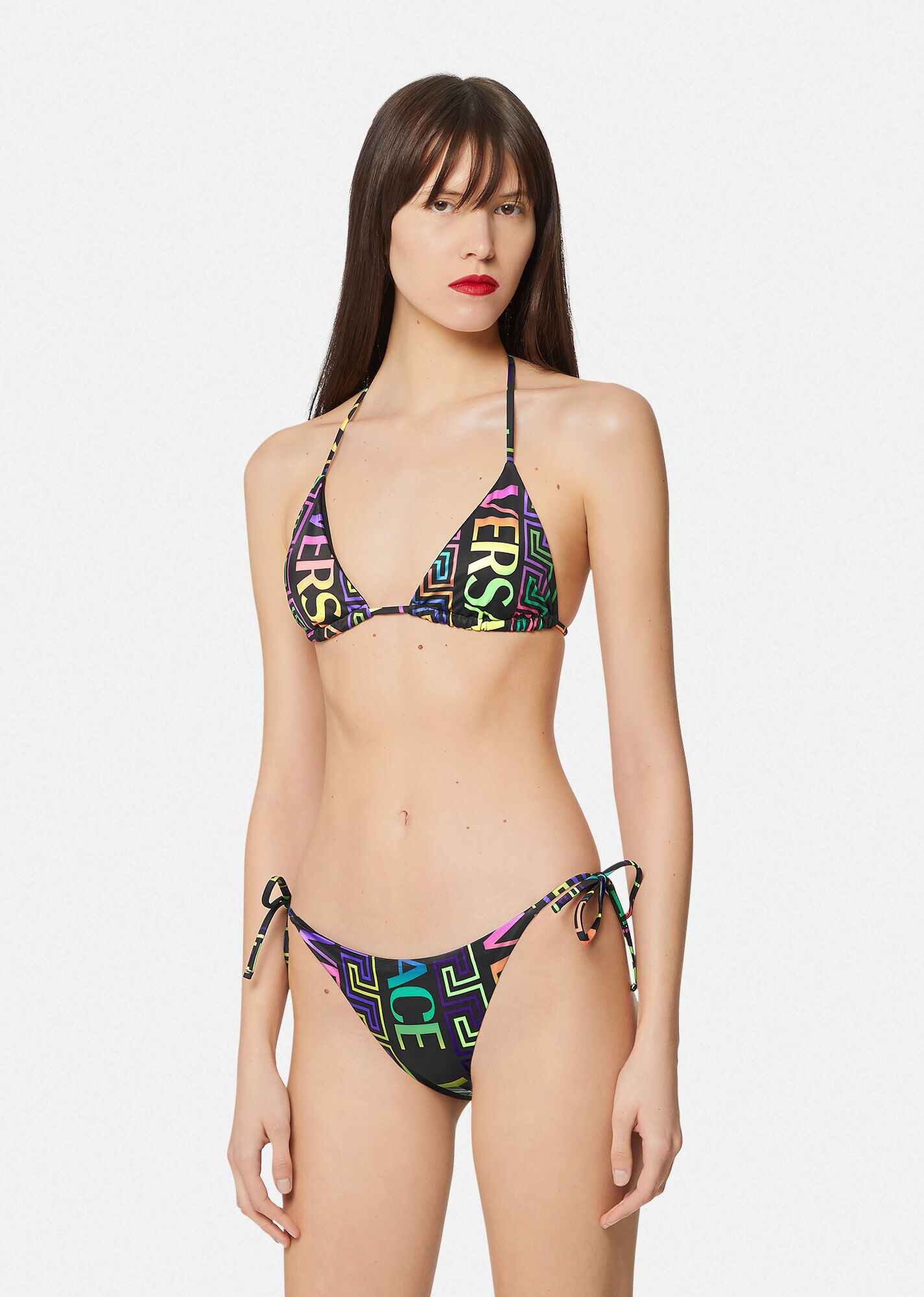 Greca Neon Print Bikini Bottom - 2