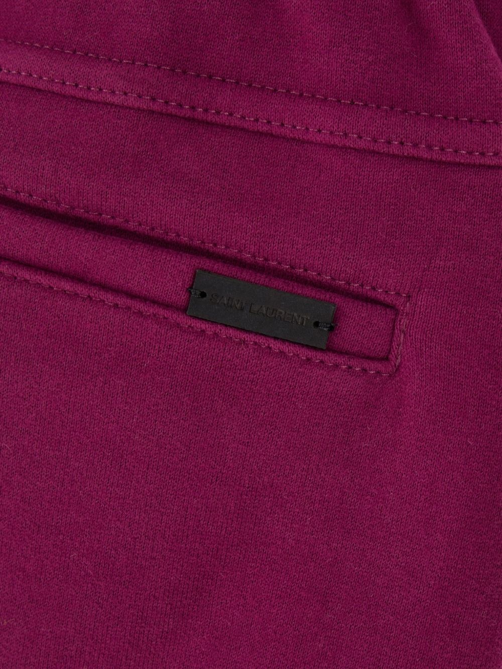 embroidered-logo cotton track pants - 3