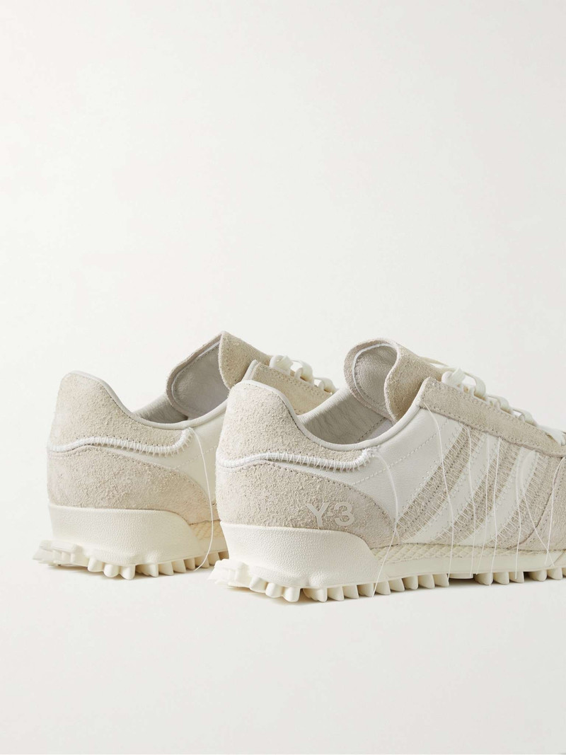Marathon Distressed Suede and Leather Sneakers 5