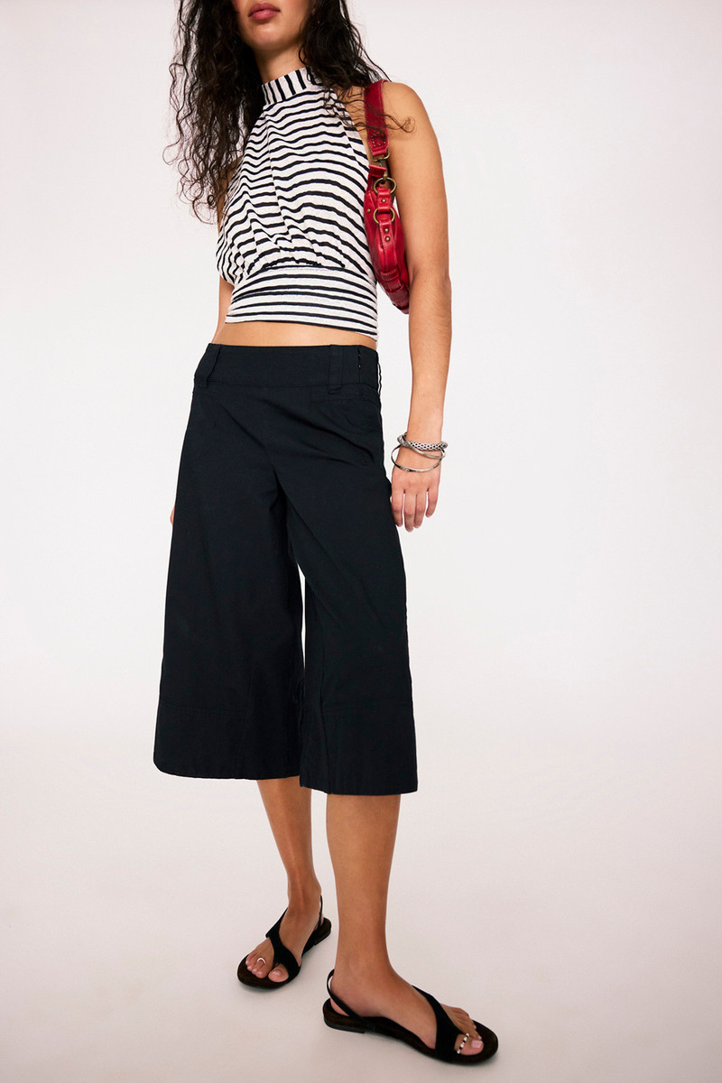 City Wide-Leg Crop Trousers 1