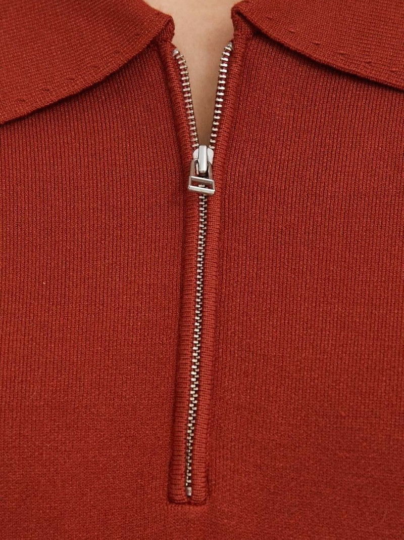 Ariia zip-front polo top 4