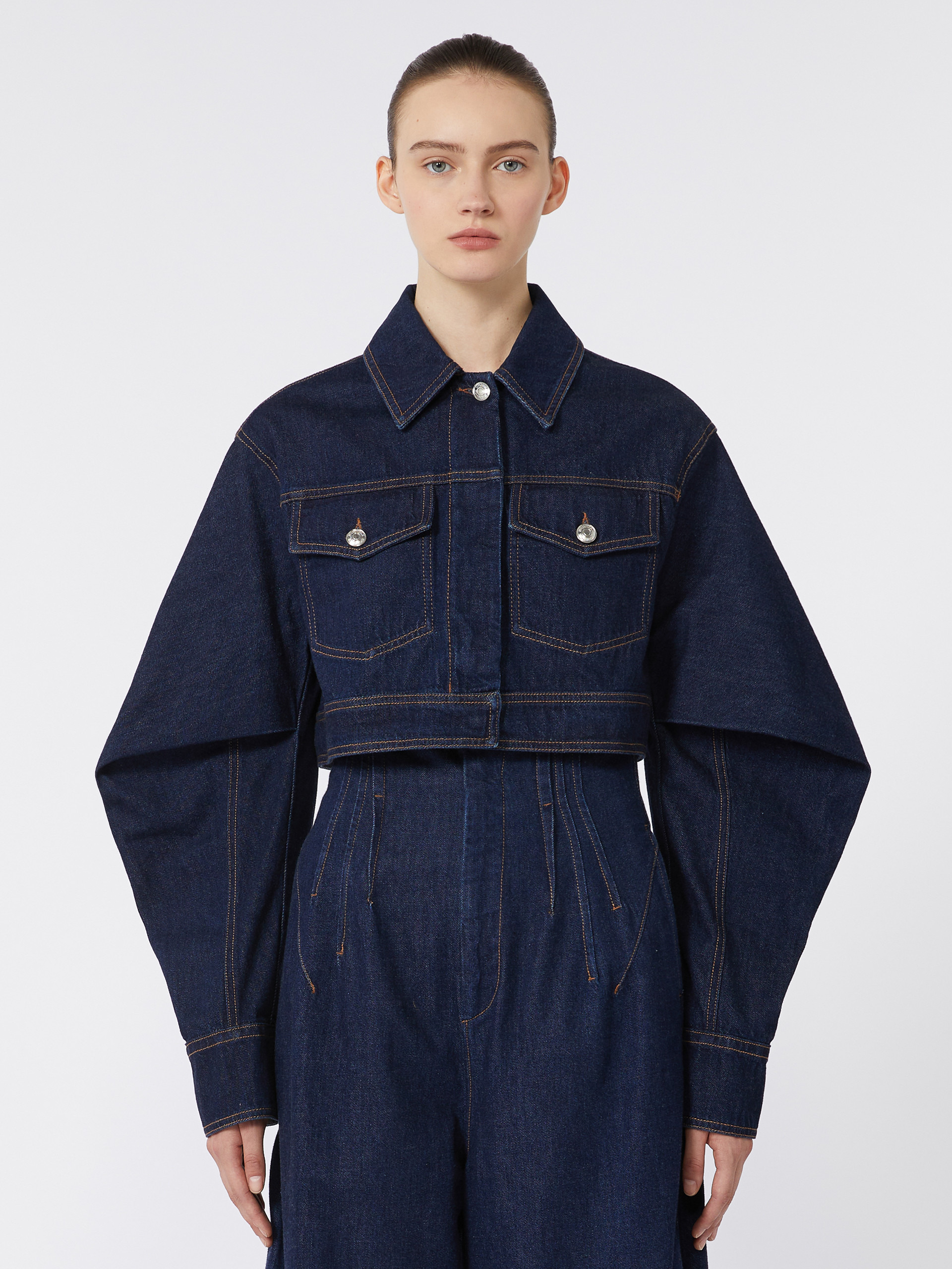 SIR Boxy-fit short denim jacket - 3
