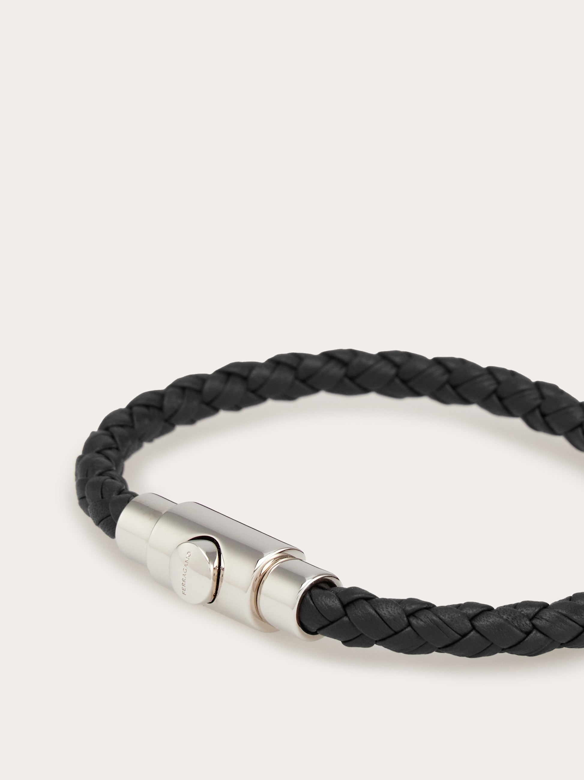 Braided Leather Bracelet - size 17 - 2