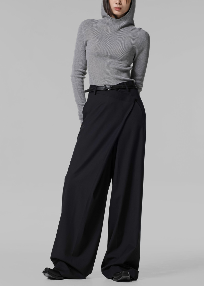 Danae Hooded Knit Top - Grey 13