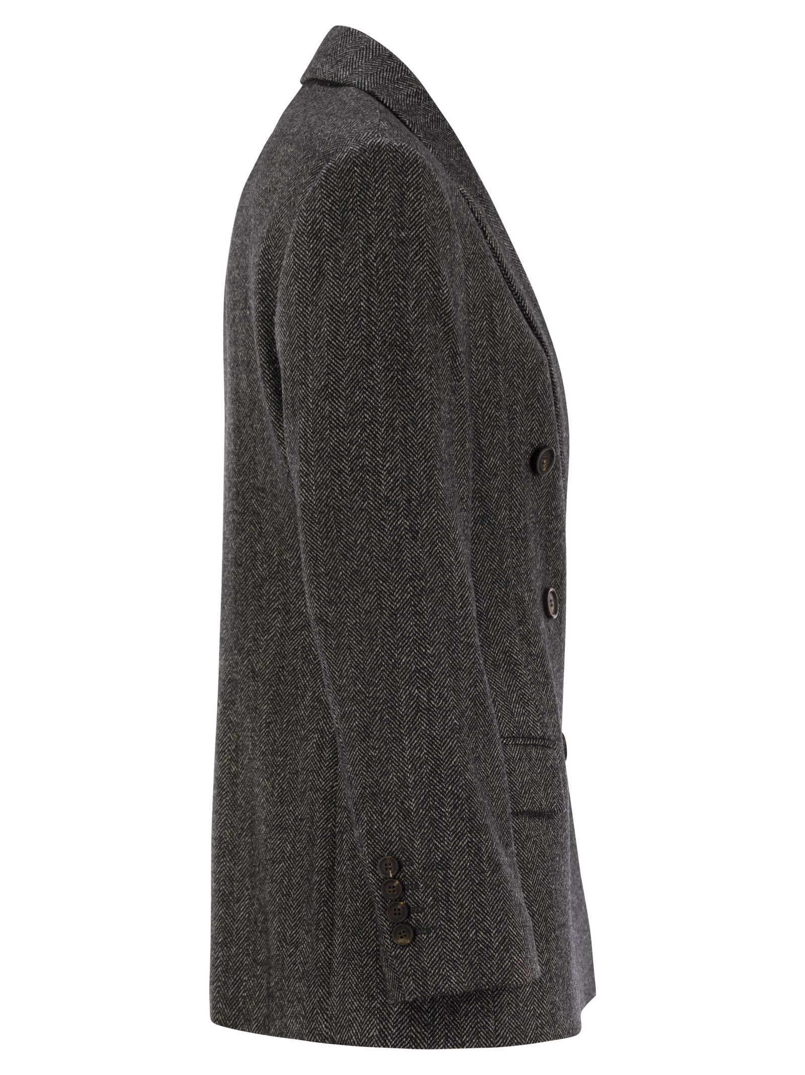 Brunello Cucinelli Women Techno Wool Carded Chevron Jacket With Monile - 3