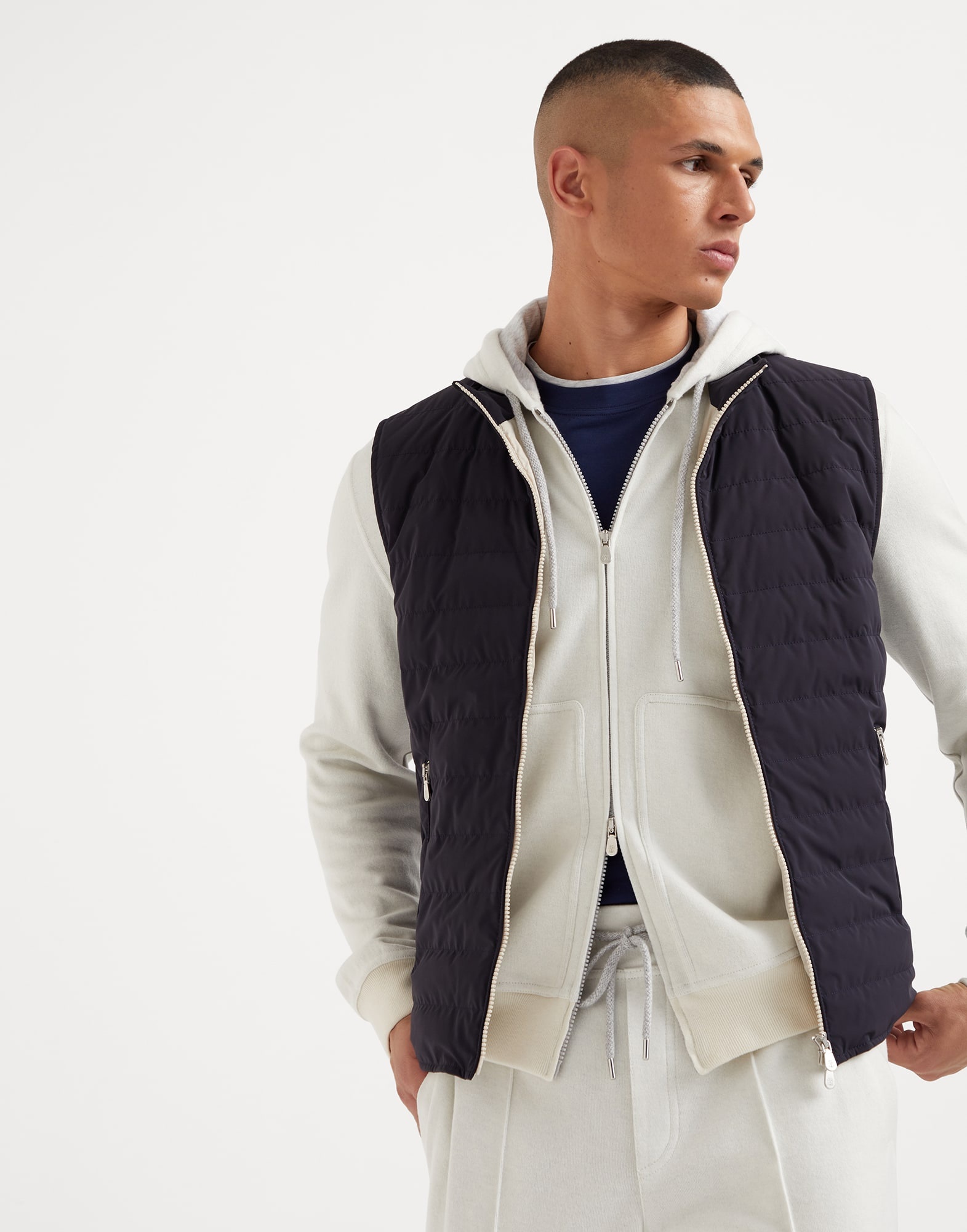 Bonded taffeta lightweight down vest - 4