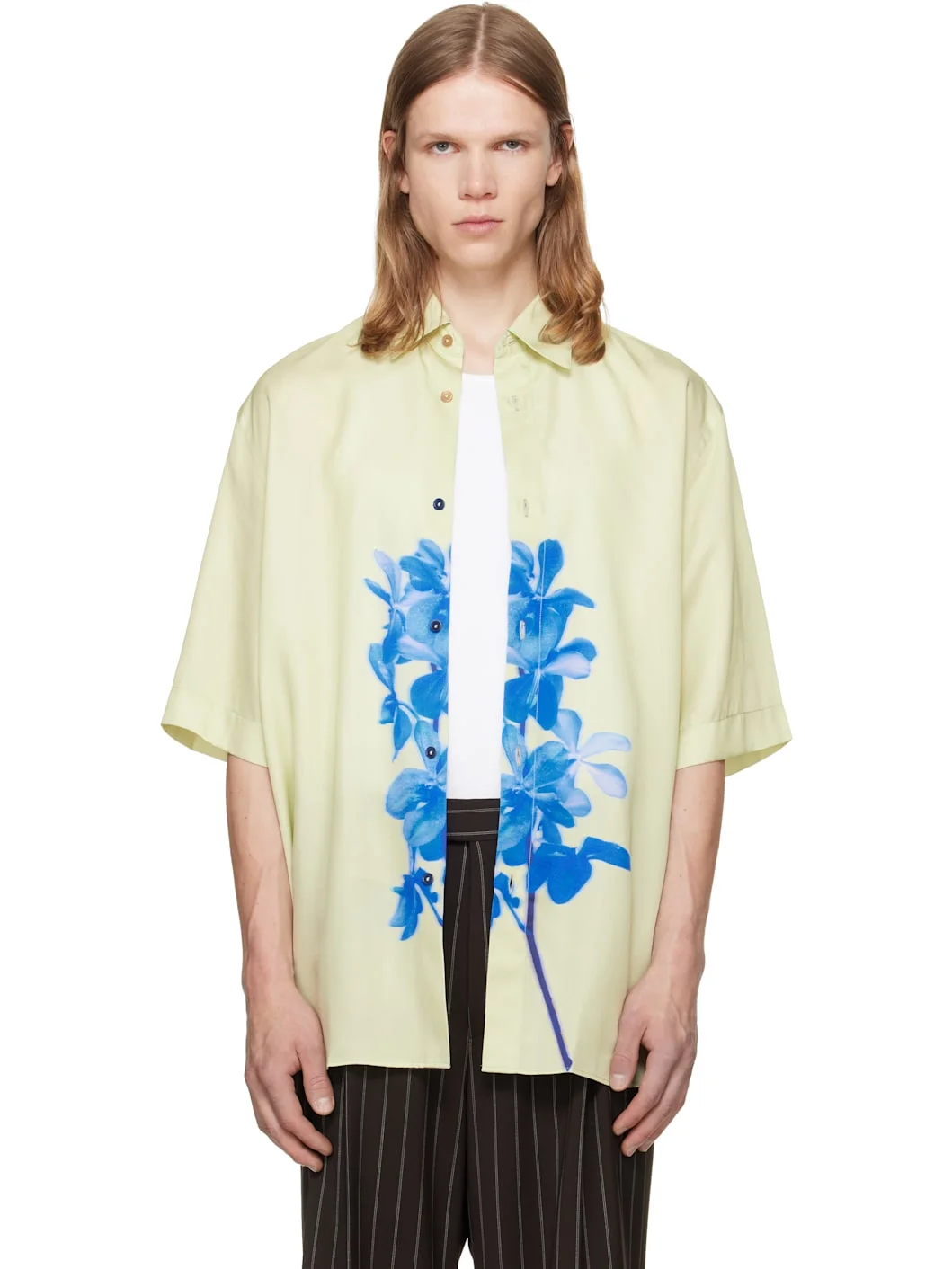Green S/S Oversized Shirt - 1