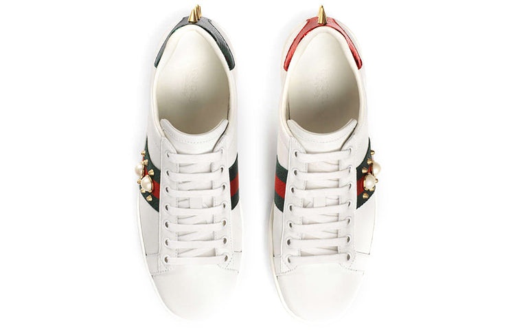 (WMNS) Gucci Ace Studded 'White' 431887-A38G0-9064 - 3