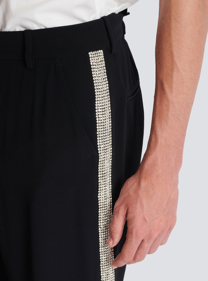 Straight-leg crystal-embroidered trousers 6