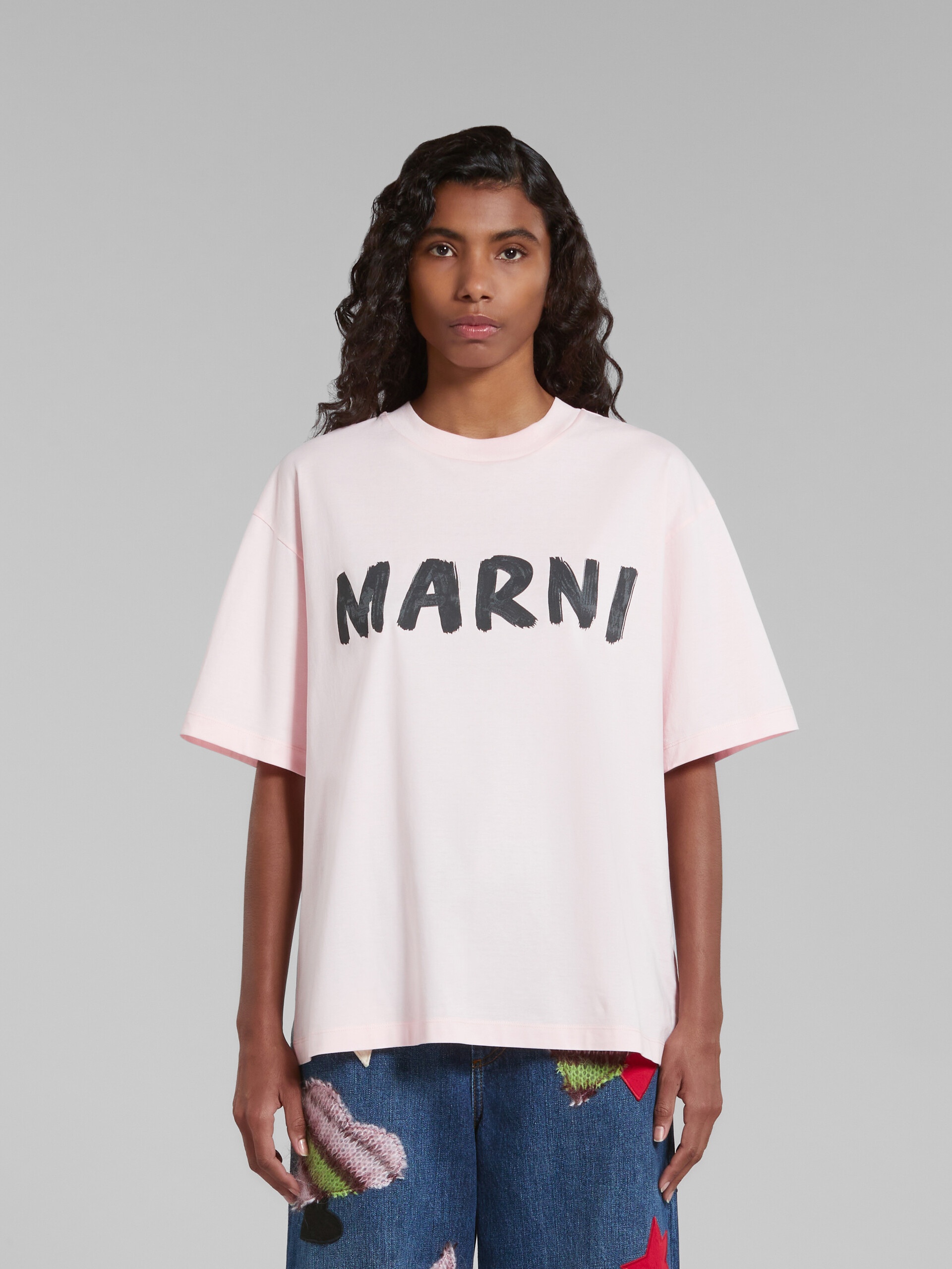 PINK T-SHIRT WITH MARNI PRINT - 2