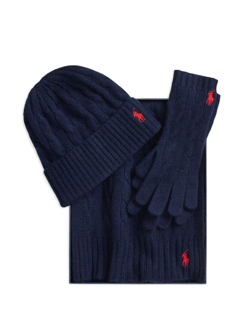 cable-knit scarf (set of three) 1