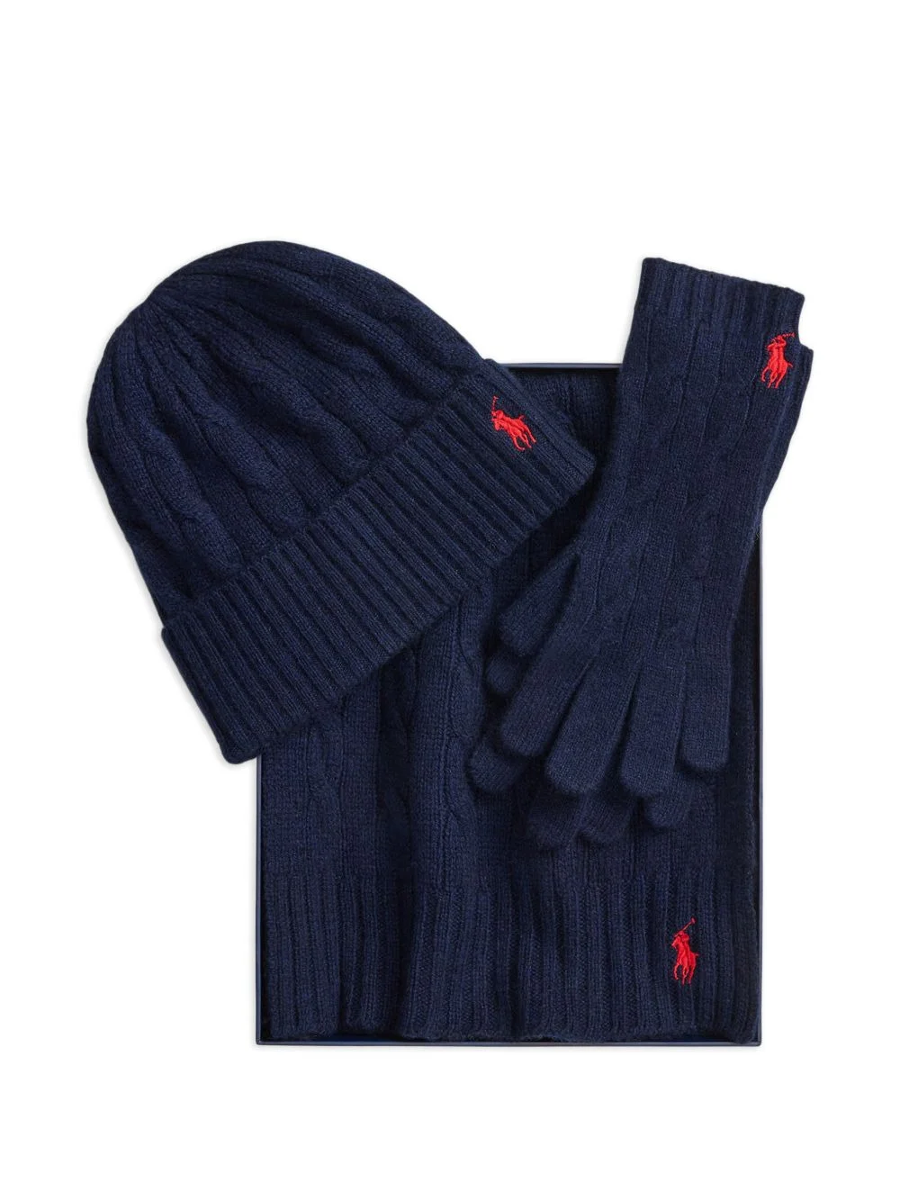 cable-knit scarf (set of three) - 1